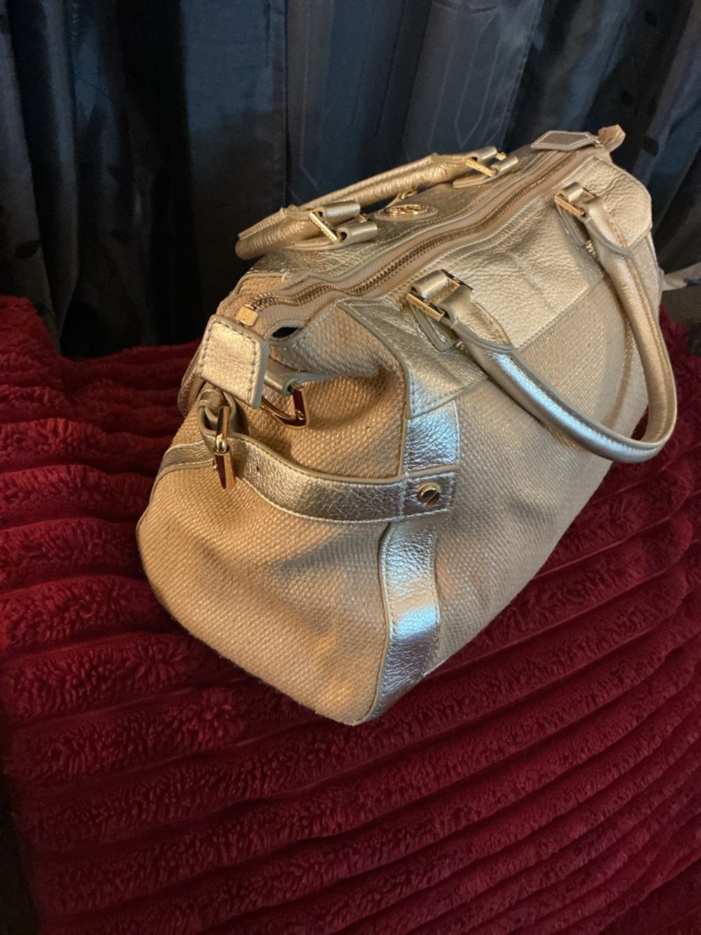 ✨TORY BURCH✨ Gold and Tan Designer Satchel - Picture 7 of 13